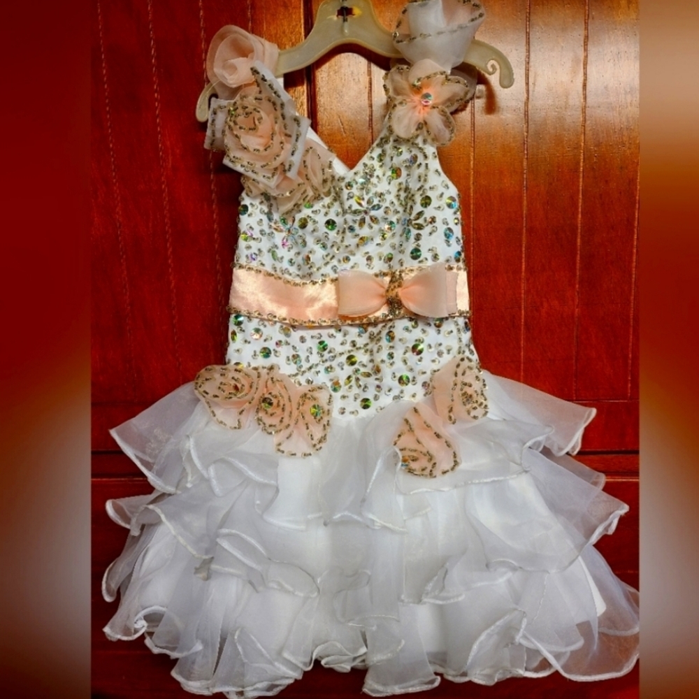 Girls beaded and sequins dress approx sz 4T